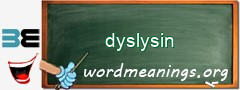 WordMeaning blackboard for dyslysin